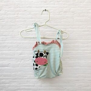 Abby & Evie // Cow Romper